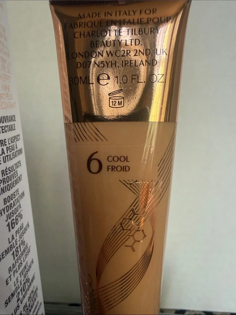 Charlotte Tilbury Beautiful Skin Foundation - Rose Gold Tube, Warm Beige Shade